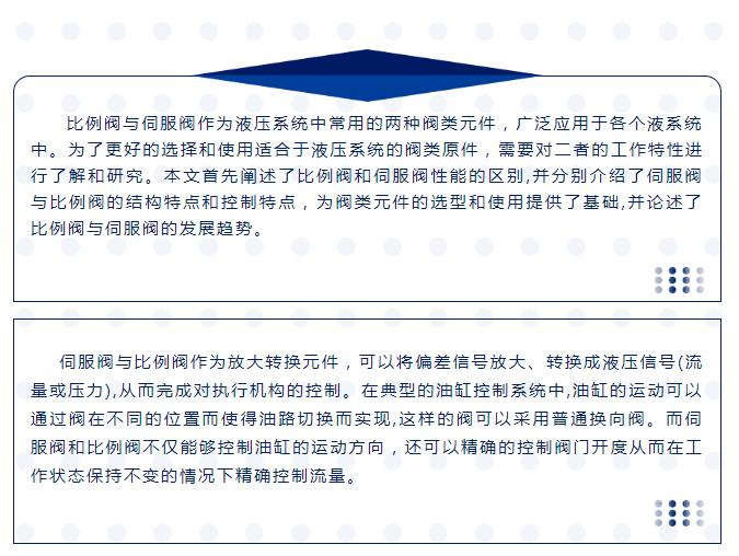 電液伺服閥與比例伺服閥的區別
